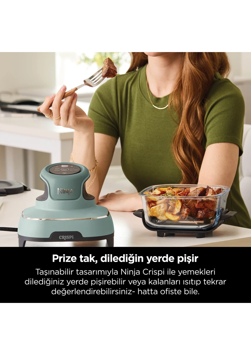 Crıspi 4-In-1 Taşınabilir Cam Hazneli Pişirme Sistemi - Sage Green